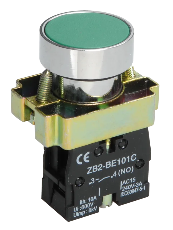 Кнопка управления LAY5-BA31 без подсветки зеленая 1NO IEK