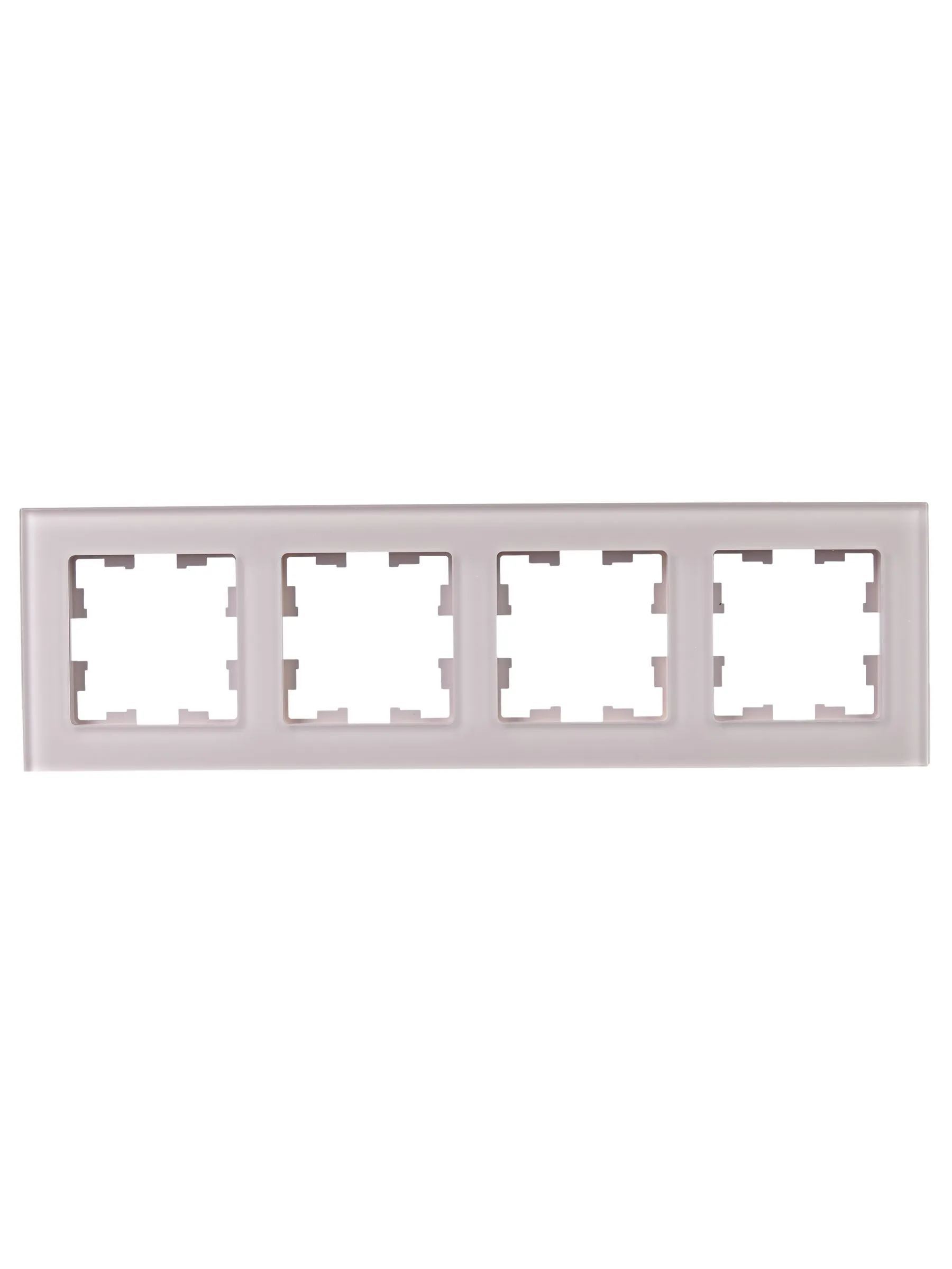 BRITE Рамка 4-местная РУ-4-2-Бр стекло розовый матовый IEK - Фото 4