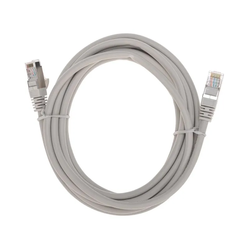 Патч-корд S/FTP, CAT 6A (10G), RJ45-RJ45, 28AWG, LSZH, серый, 3м REXANT 02-0390-3