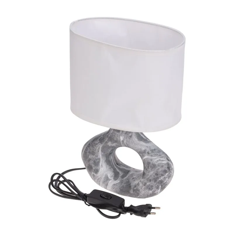 Светильник декоративный настольный Форте, основание кольцо под черный мрамор, белый абажур, цоколь Е27, 60Вт REXANT - Фото 2