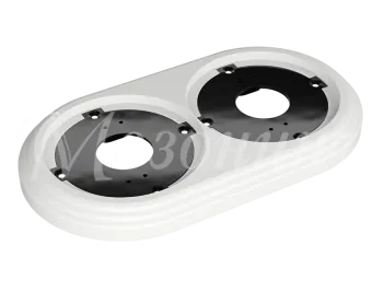 Рамка двухместная пластиковая, 163x92x14 мм, цвет - белый, серия УСАДЬБА, ТМ МЕЗОНИНЪ