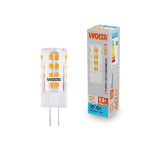 Светодиодная лампа WOLTA WSTD-JC-220V5W6KG4-C 5Вт 6500K G4 WSTD-JC-220V5W6KG4-C