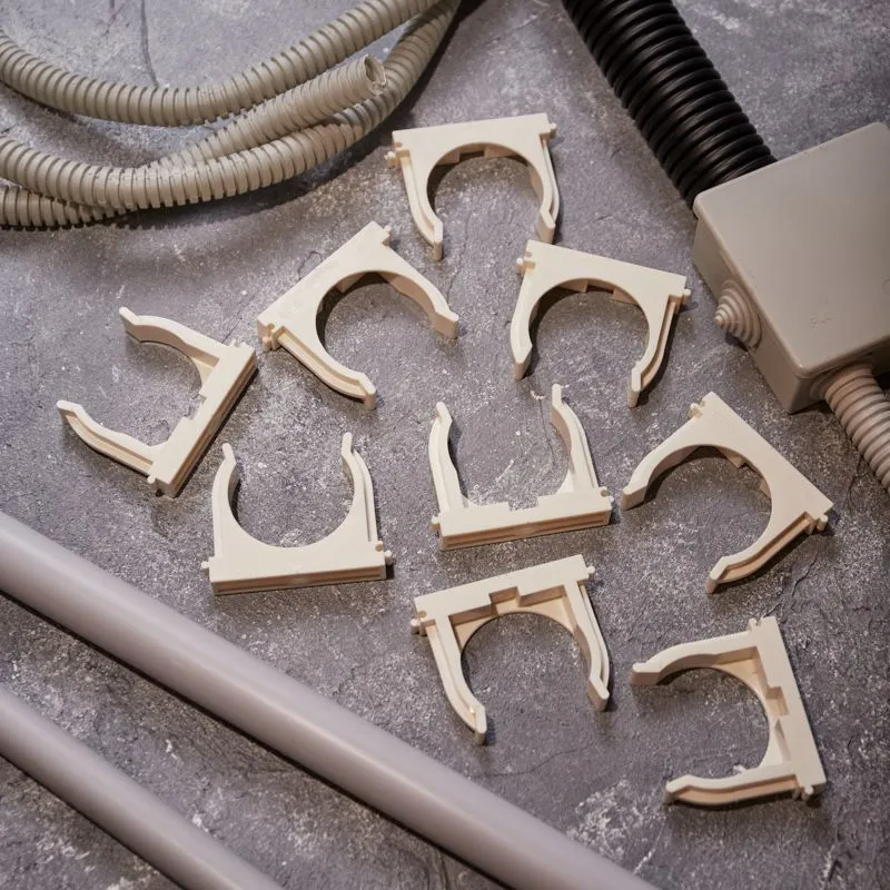 Крепеж-клипса для монтажного пистолета Ø 50 мм, белая (25 шт/уп) REXANT - Фото 2