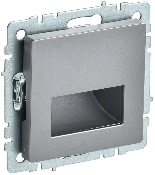 BRITE Подсветка светодиодная встраиваемая ПЛ20-БрС сталь IEK BR-FL20-K46