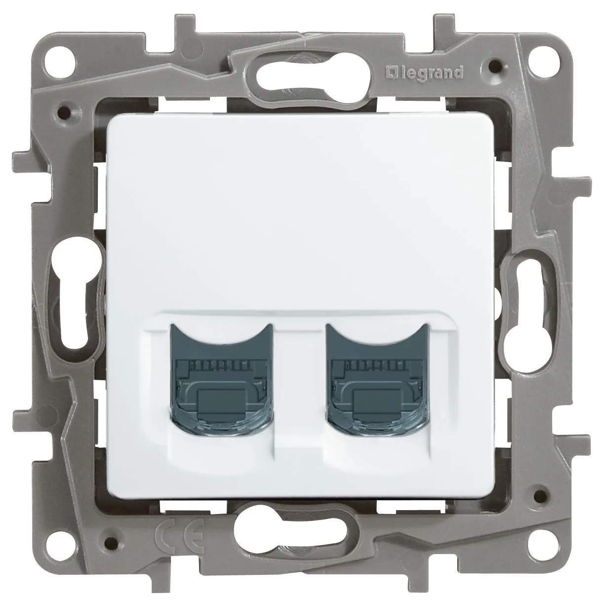 ETIKA Розетка компьютерная двойная RJ45 категория 6 UTP белый - Фото 3