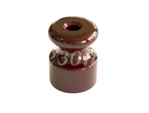 Изолятор фарфоровый для наружного монтажа витой электропроводки, D18,5х24мм, цвет -коричневый, ТМ Ме