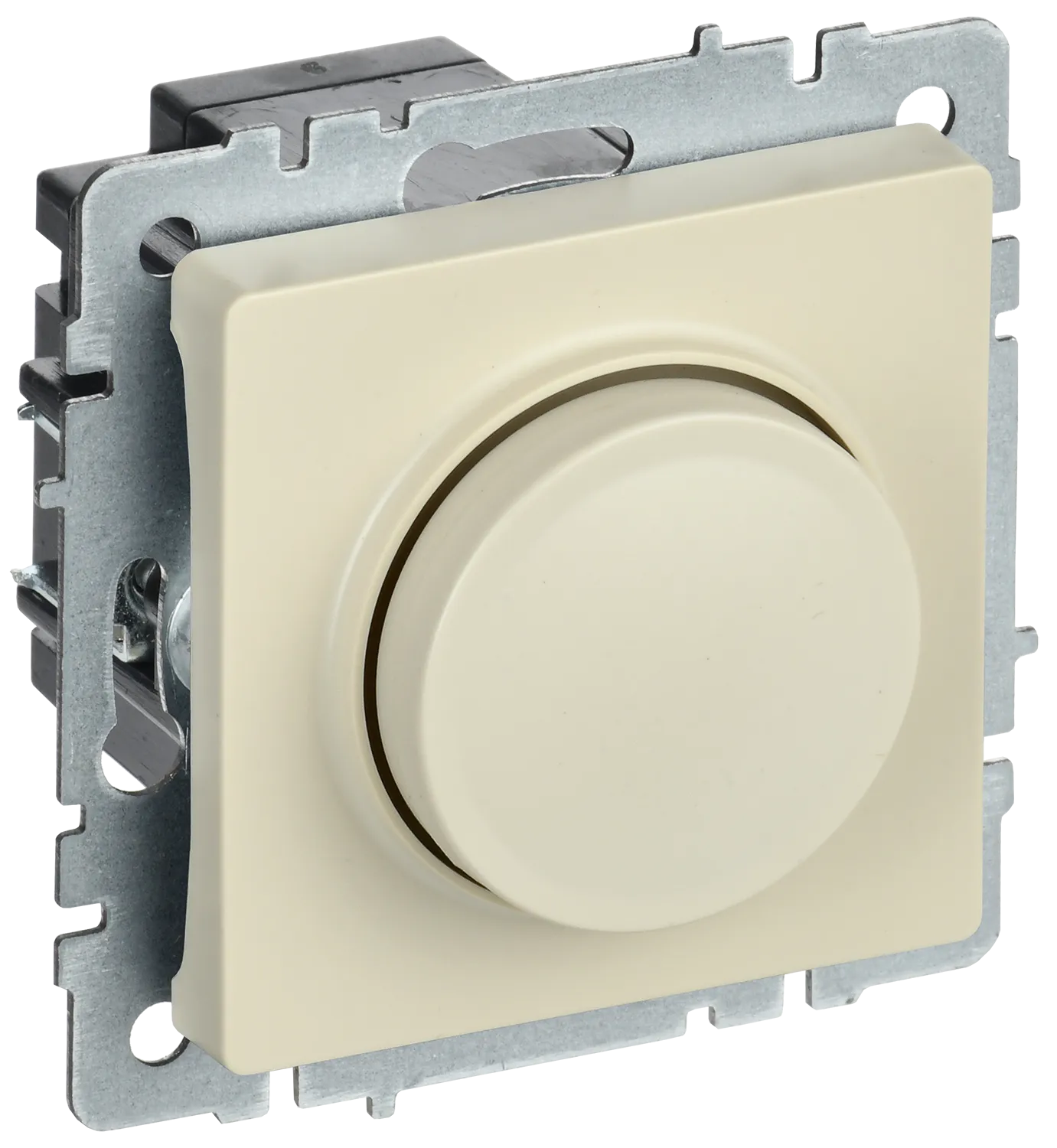 BRITE Светорегулятор поворотно-нажимной 600Вт СС10-1-0-БрКр бежевый IEK BR-D20-0600-K10