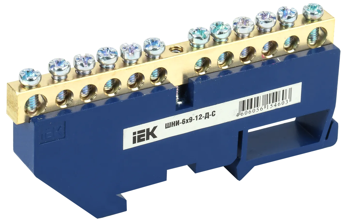 Шина N "ноль" на DIN-изол ШНИ-6х9-12-Д-С IEK