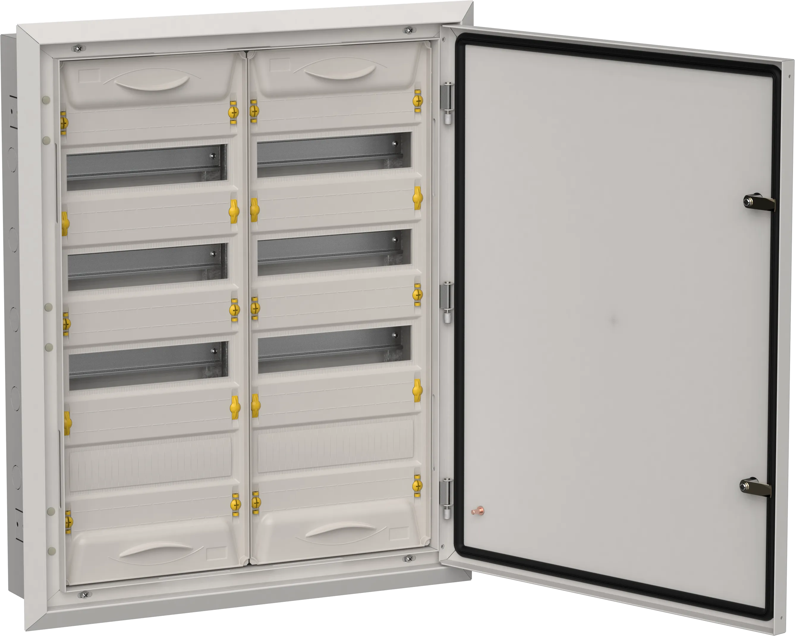 TITAN 5 Корпус металлический ЩРв-96 (2х48) 755х625х130мм IP31 серый (одна дверь) IEK