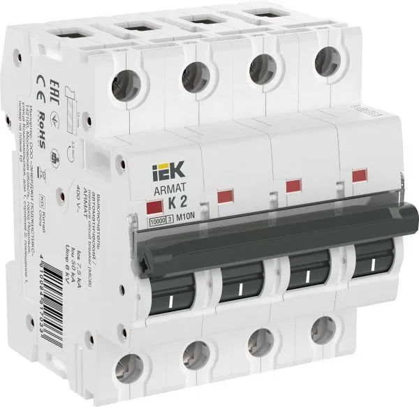 ARMAT Автоматический выключатель M10N 4P K 2А IEK AR-M10N-4-K002