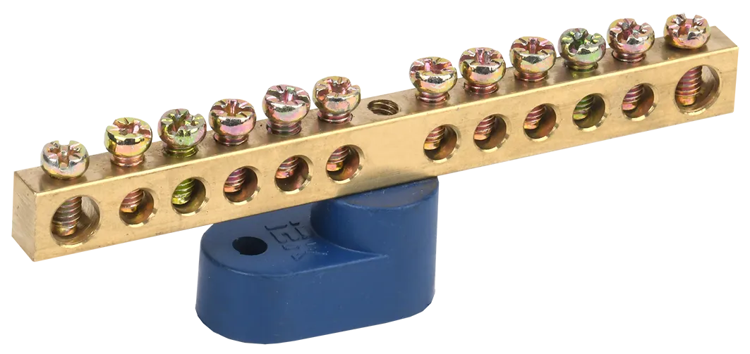 Шина N "ноль" на одном угловом изоляторе ШНИ-6х9-12-У1-С IEK