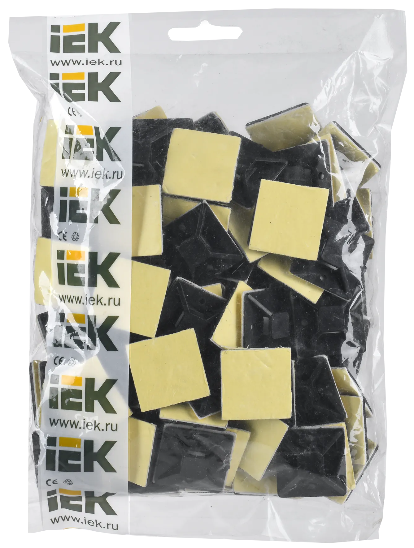 Площадка самоклеящаяся 30х30 черная под хомуты (100шт) IEK - Фото 2