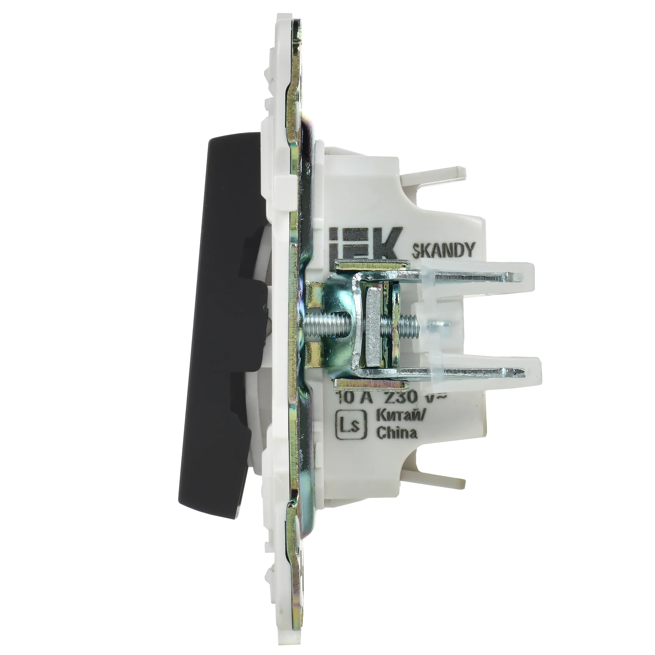 SKANDY Выключатель 2-клавишный 10А SK-V04Bl черный IEK - Фото 4