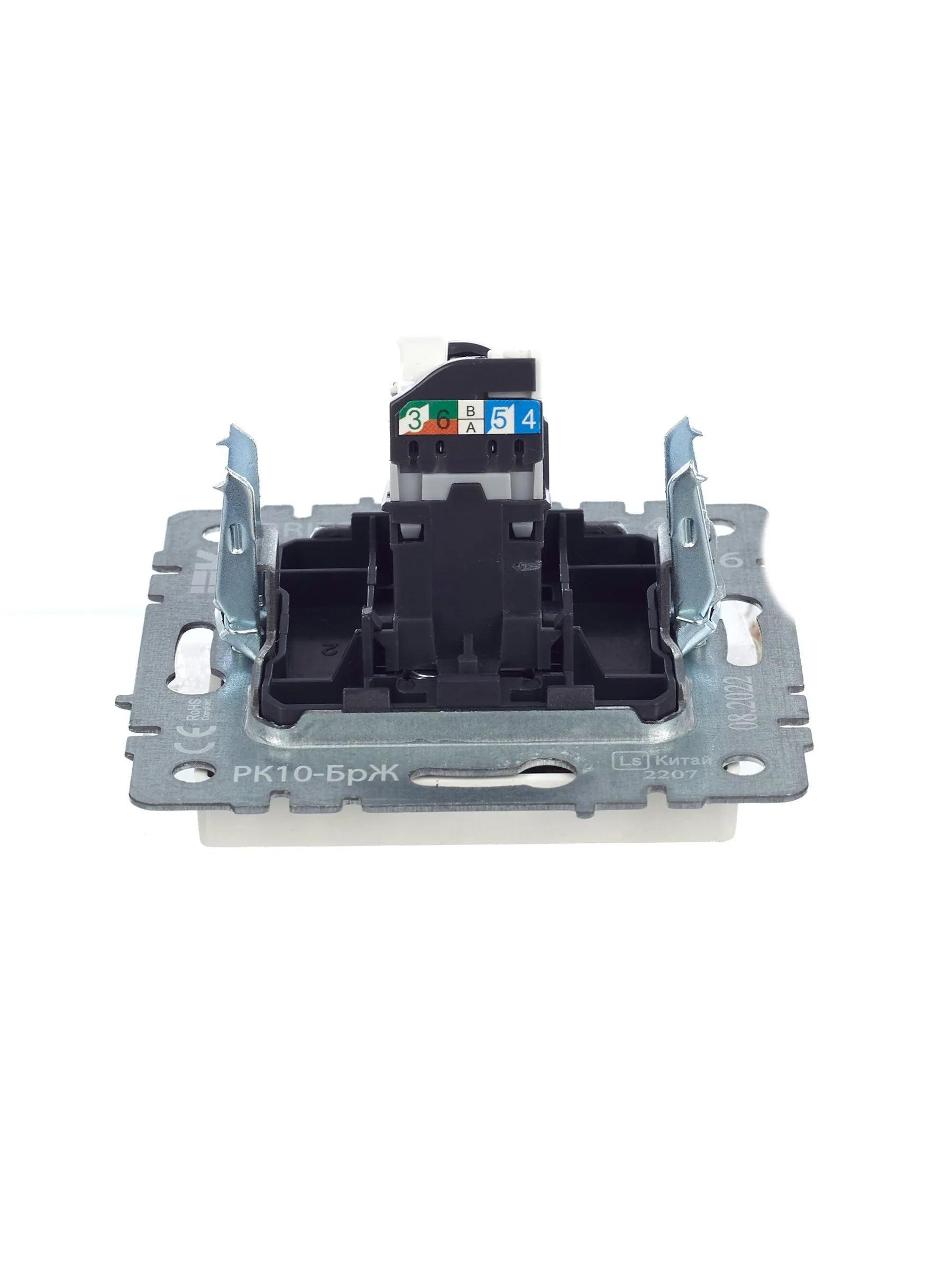 BRITE Розетка компьютерная RJ45 кат.5E РК10-БрЖ жемчуг IEK - Фото 7