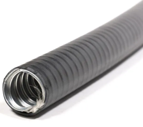 Металлорукав в пвх  изоляции МПГ нг  32  (20 м/уп.) черный ГОФРОМАТИК (ЗЭТАРУС)