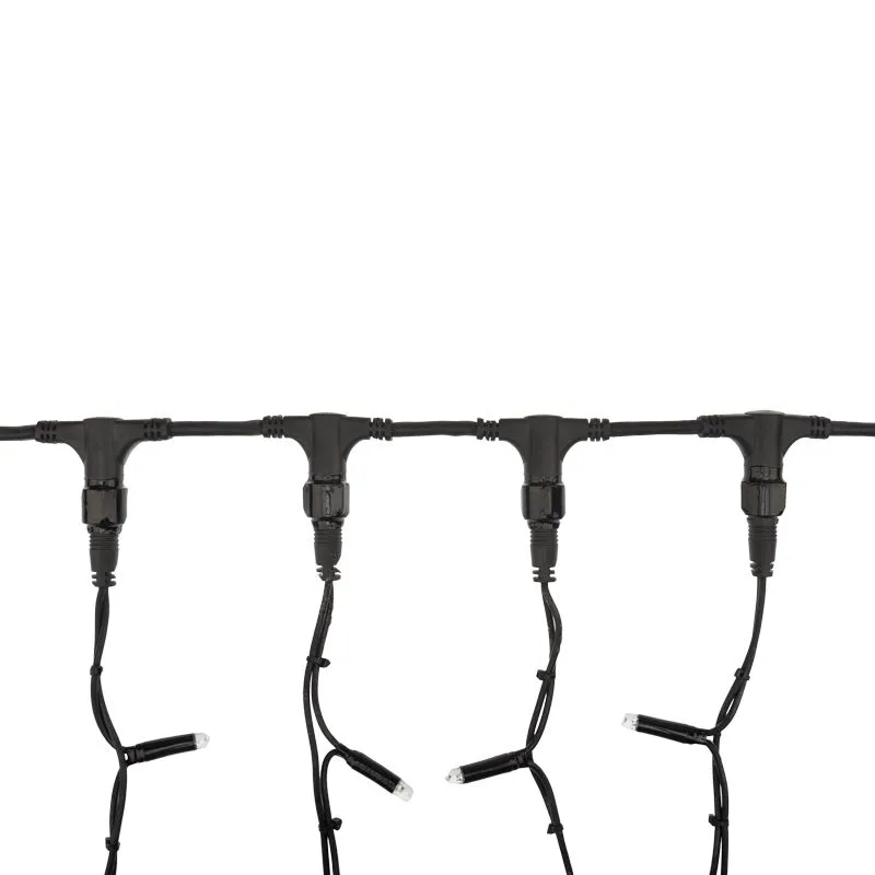 Гирлянда светодиодная Занавес 2х1,5м 360 LED КРАСНЫЙ черный КАУЧУК IP67 постоянное свечение 230В блок в комплекте NEON-NIGHT - Фото 4