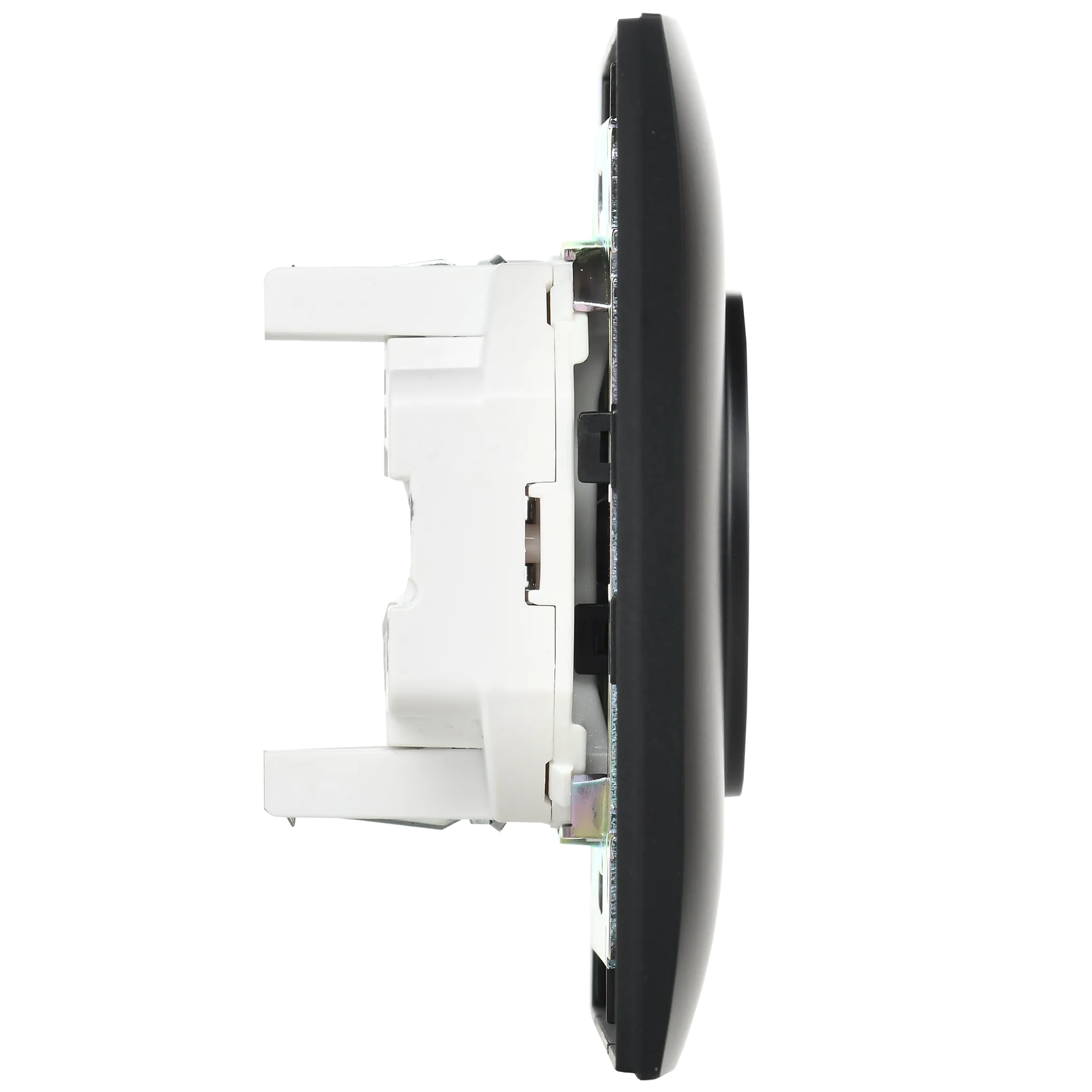 SKANDY Розетка 2-местная без заземления с защитными шторками 10А в сборе SK-R09Bl черный IEK - Фото 5