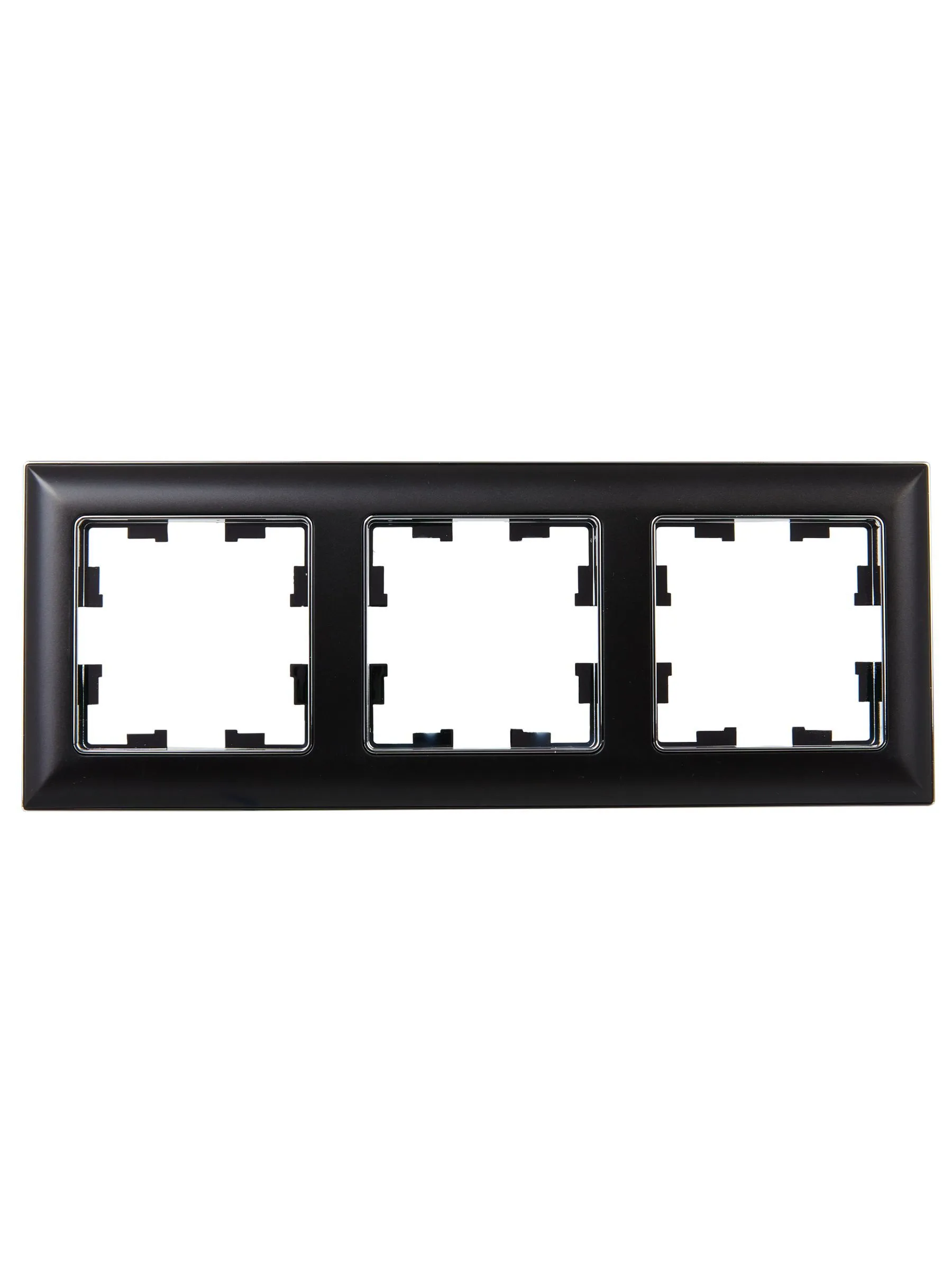 BRITE Рамка 3-местная РУ-3-Бр хром/черный IEK - Фото 6