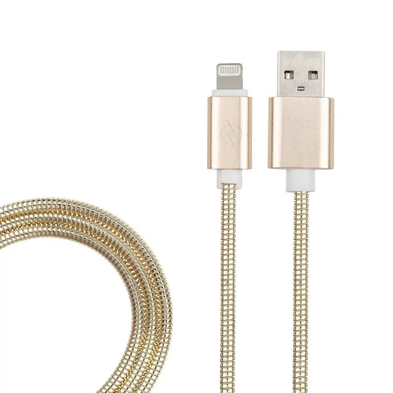 USB-Lightning кабель для iPhone/metall/gold/1m/REXANT 18-4249