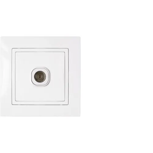 Розетка телевизионная скрытой установки (полимерный суппорт) ТР-046