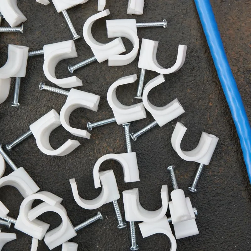 Крепеж кабеля круглый 12мм, белый (50 шт/уп) REXANT - Фото 4