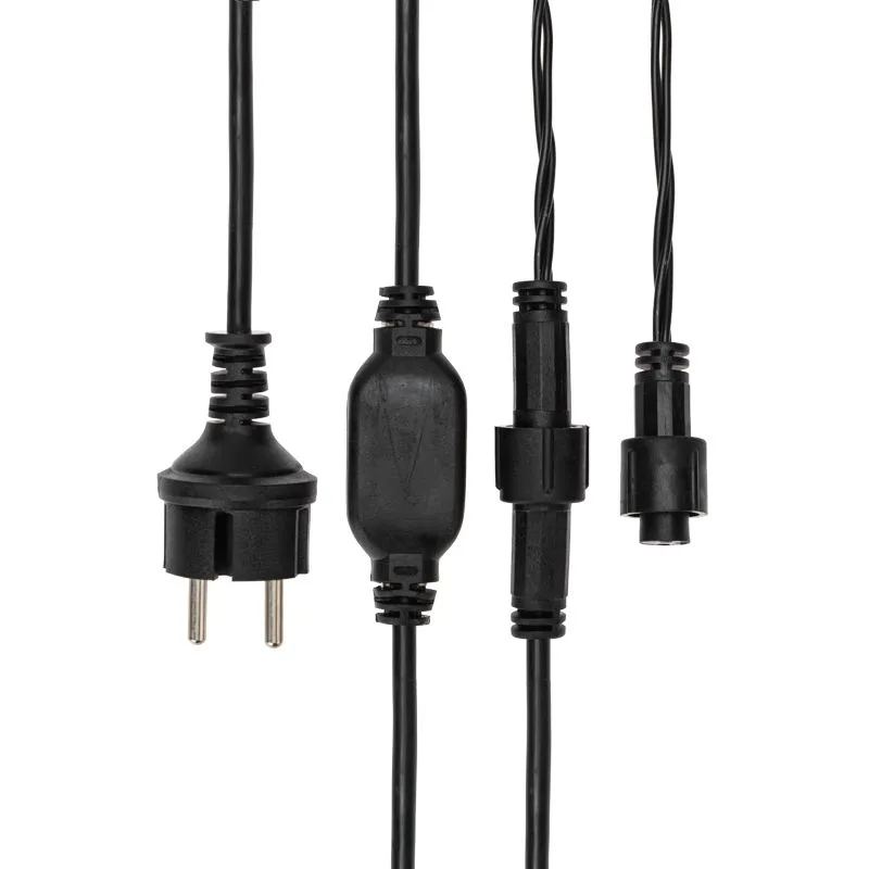 Гирлянда светодиодная Бахрома (Айсикл), 5,6x0,9м, 240 LED ЗЕЛЕНЫЙ, черный КАУЧУК 2,3мм, IP67, постоя - Фото 3