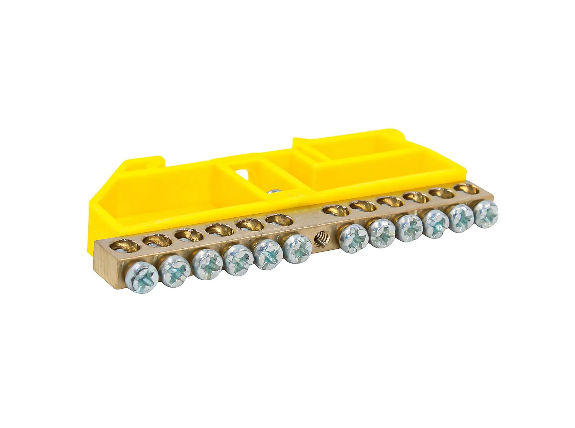 Шина PE "земля" на DIN-изоляторе ЖЕЛТЫЙ 6х9-12 DEKRON - Фото 3