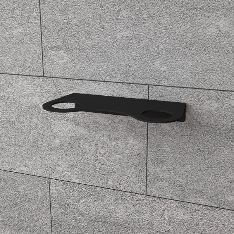 Держатель дозатора для жидкого мыла и шампуней на 2 флакона настенный, черный REXANT - Фото 2