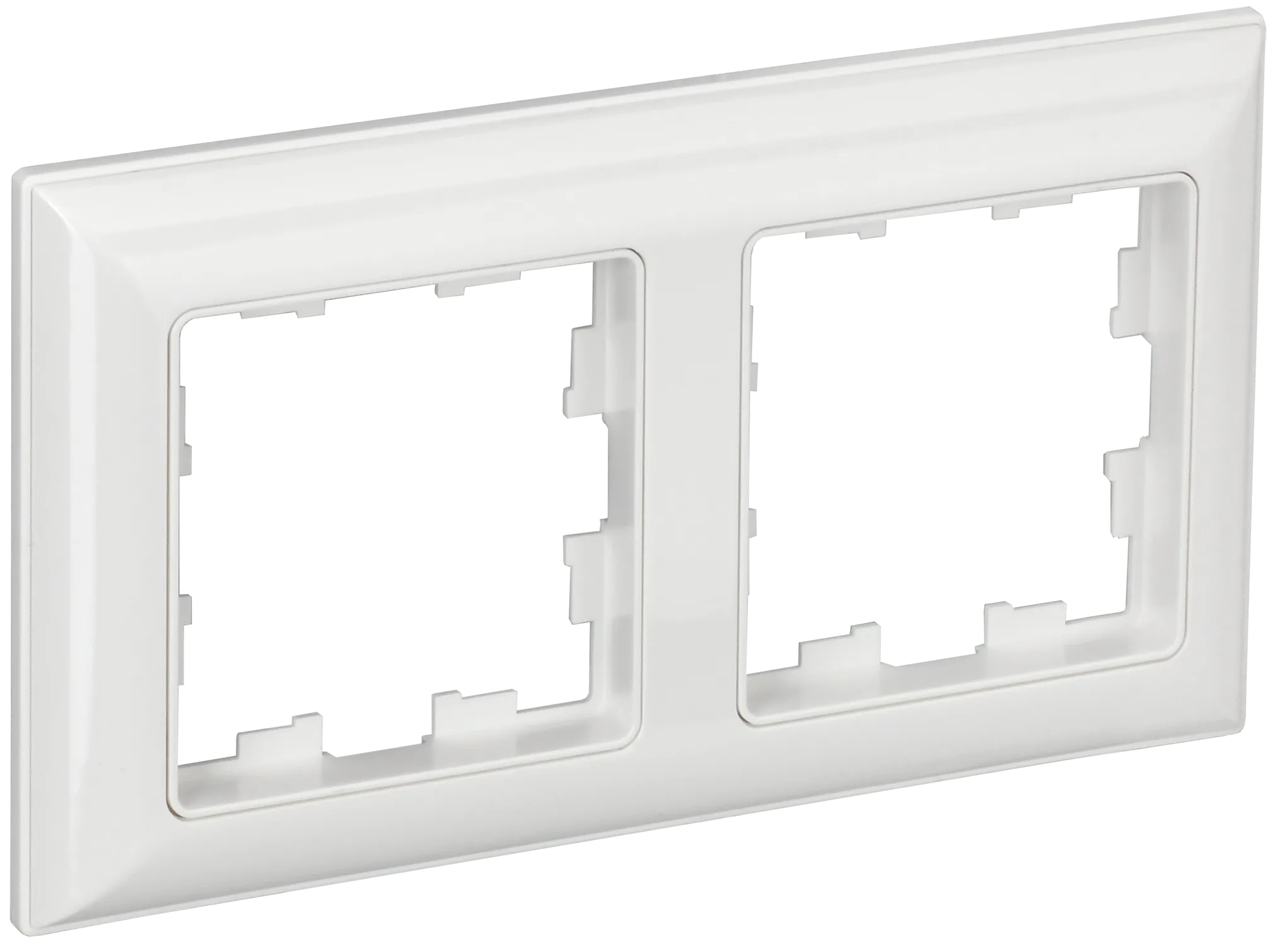 BRITE Рамка 2-местная РУ-2-Бр белый/белый IEK