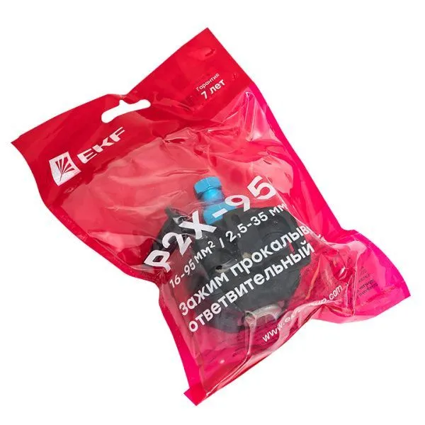 Зажим прокалывающий ответвительный P2X-95 16-95 мм2 / 2,5-35 мм2 инд. упак. EKF - Фото 3