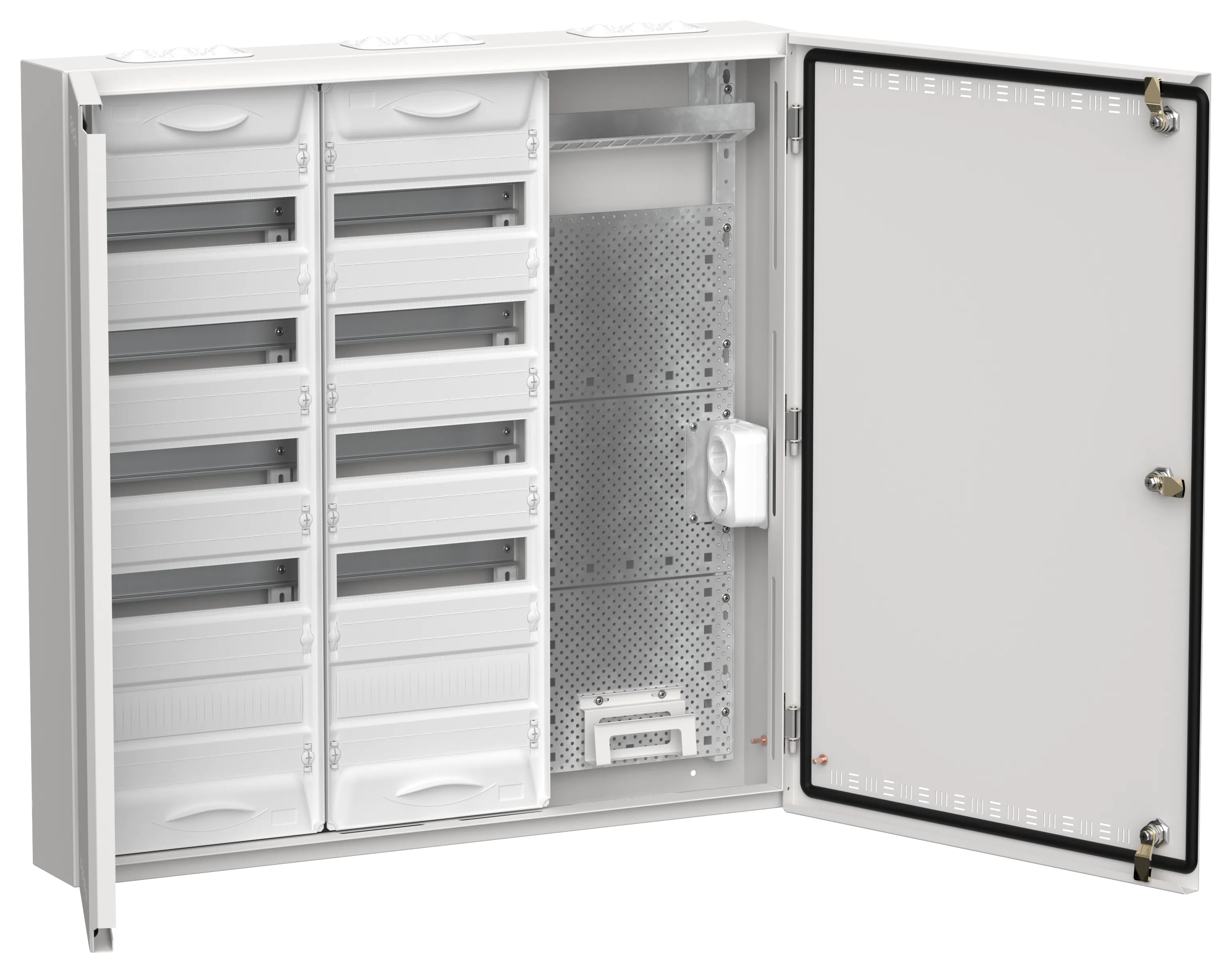 TITAN 5 Корпус комбинированный ЩРн-120 (3х60) 835х830х140мм IP30 белый IEK TI5-51-N-3X060-30