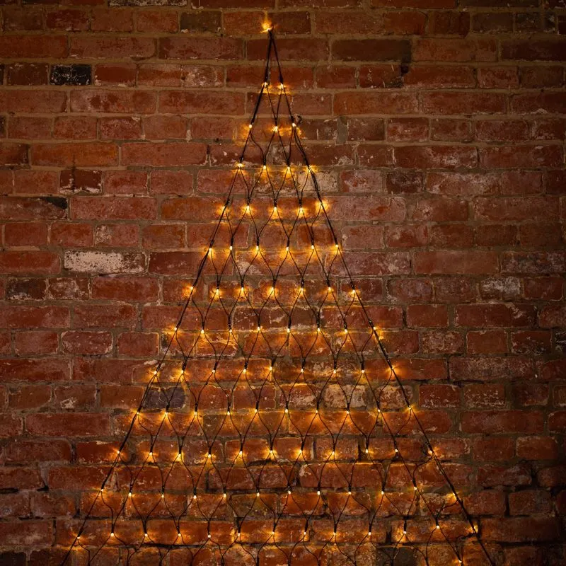 Гирлянда светодиодная Сеть треугольная 1,5х2х2м 136 LED ТЕПЛЫЙ БЕЛЫЙ черный ПВХ IP65 свечение с динамикой 230В контроллер в комплекте NEON-NIGHT 215-006