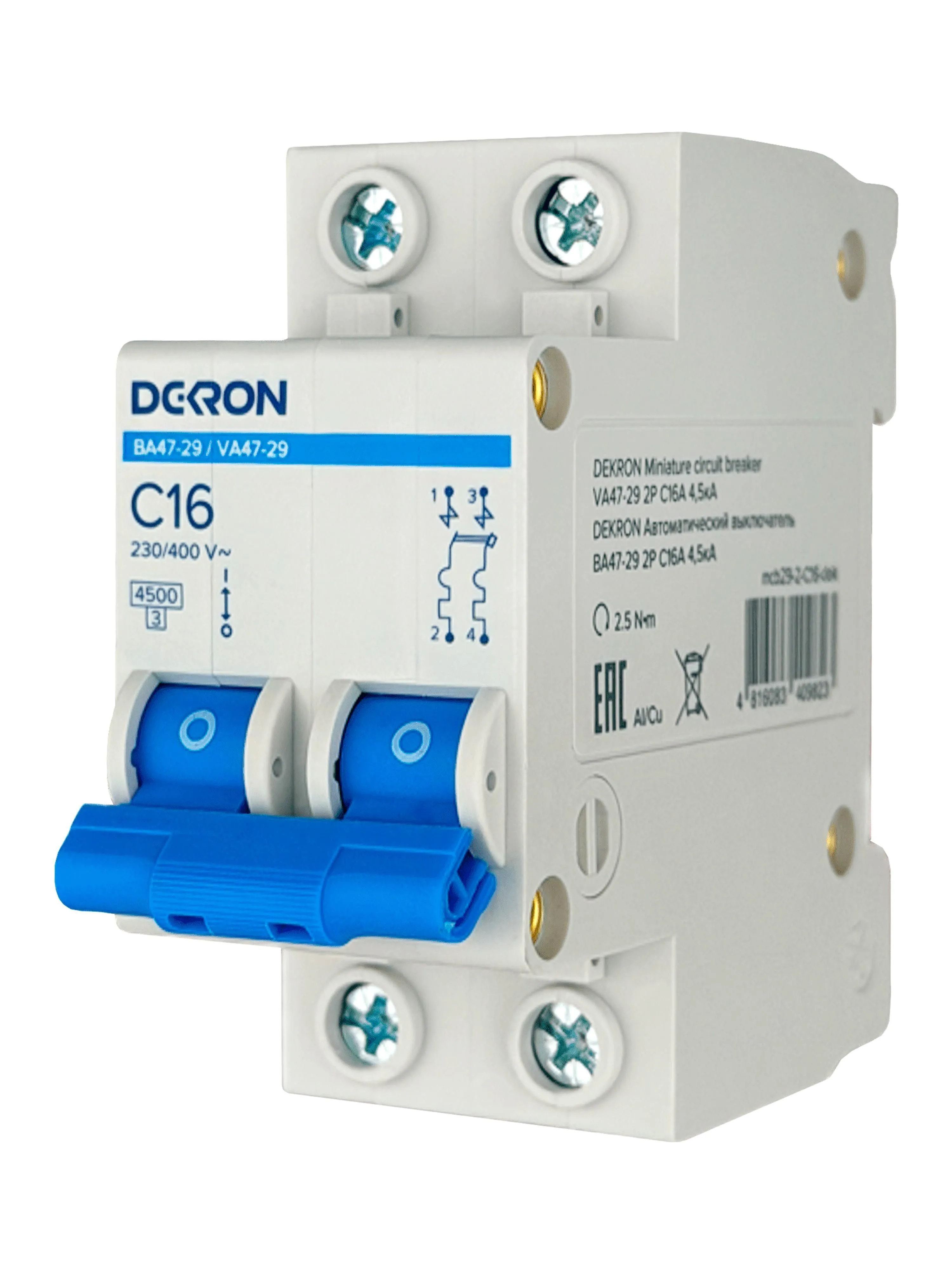 Автоматический выключатель ВА47-29 2P С16A 4,5кА - Фото 2