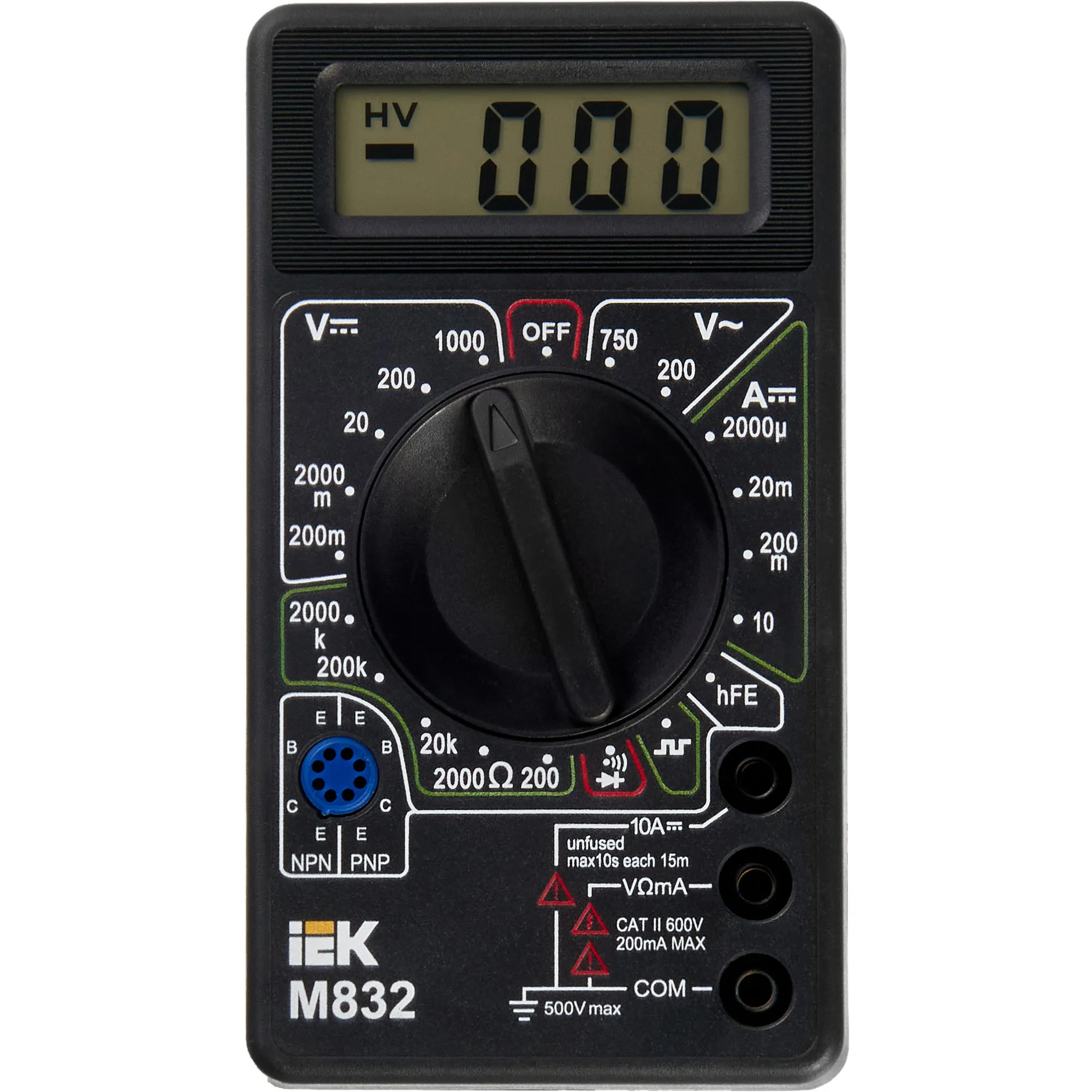 Мультиметр цифровой UNIVERSAL M832 IEK - Фото 2