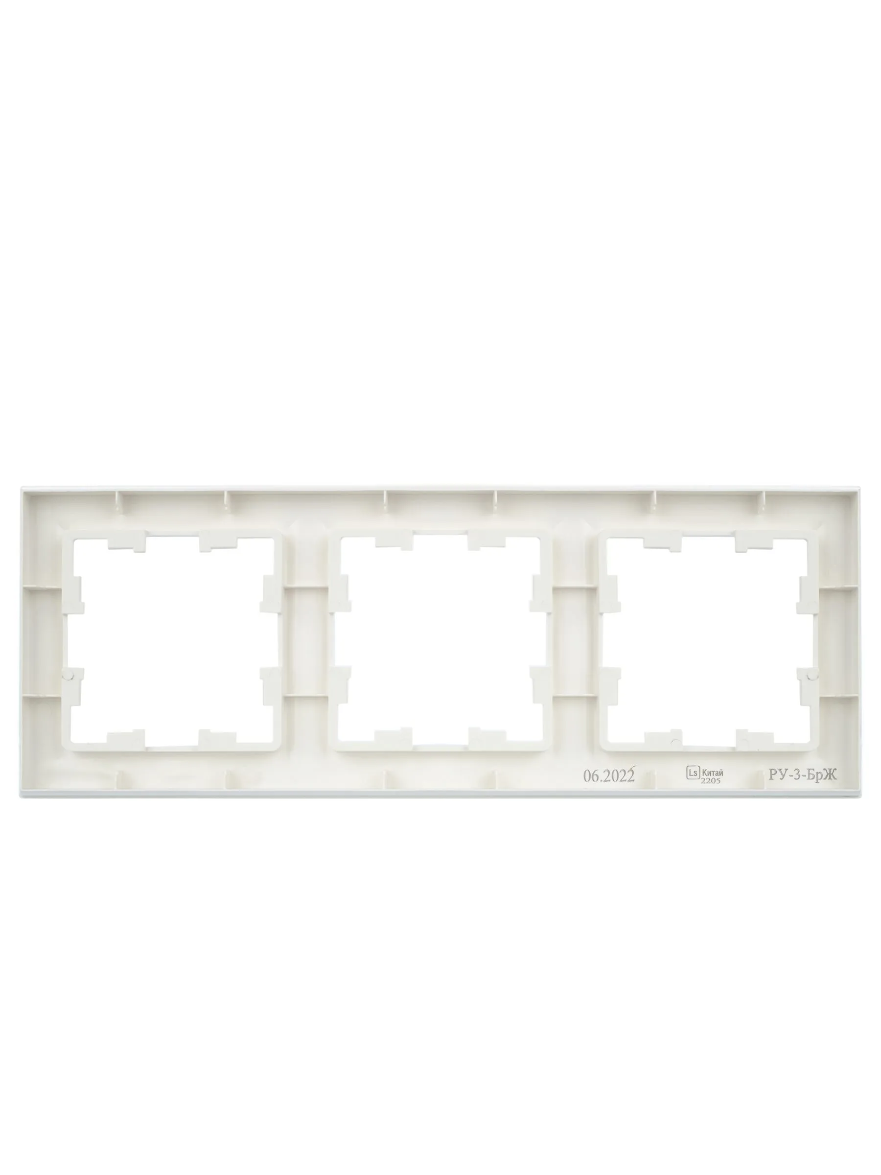 BRITE Рамка 3-местная РУ-3-БрЖ жемчуг IEK - Фото 2