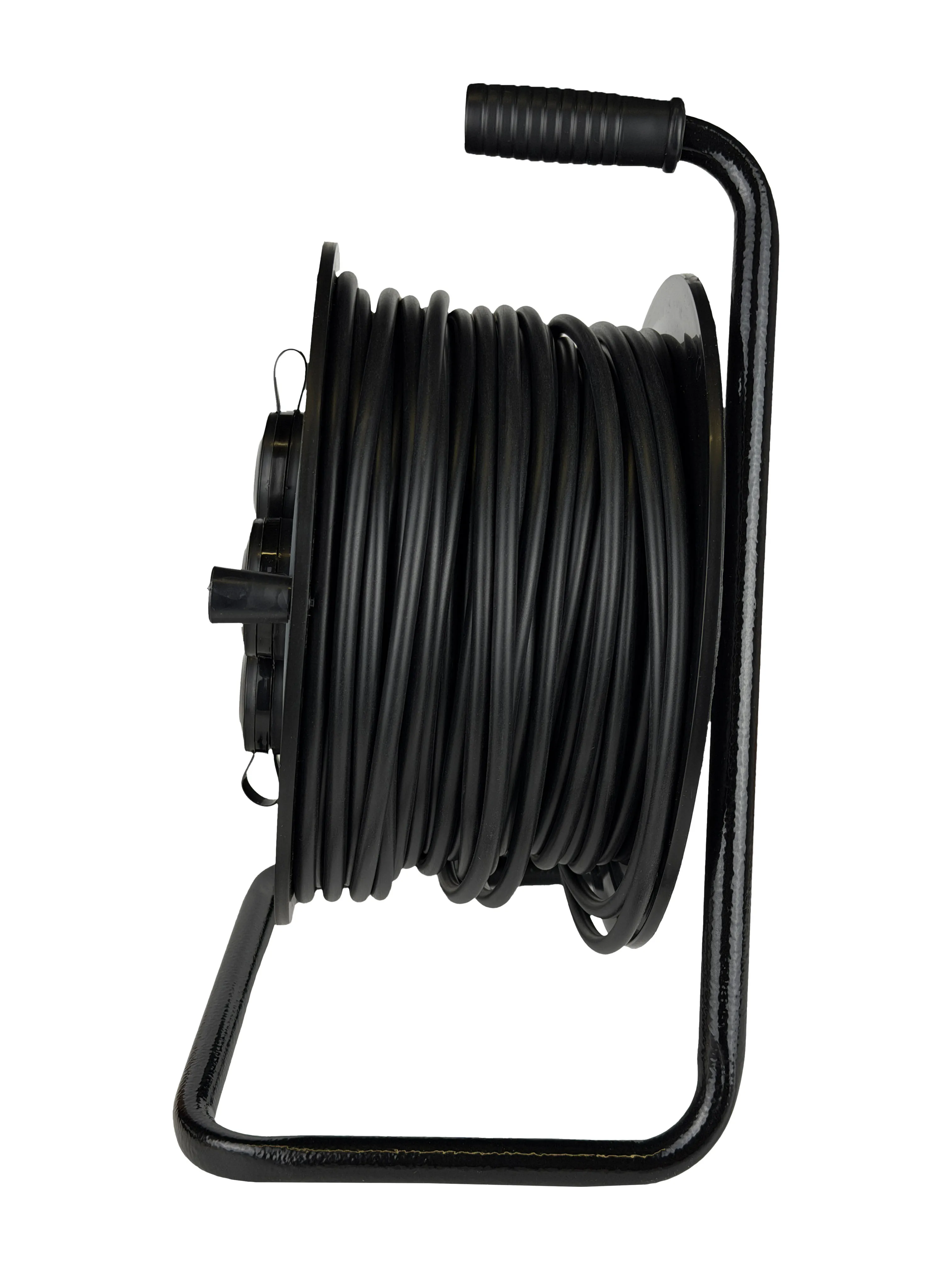 Удлинитель на катушке (пластик) УХз-16-4-50-К УХЛ2, 4 гнезда с заземлением и крышками, ПВС 3х1,5 50м, 16А, IP44 DEKRON - Фото 4