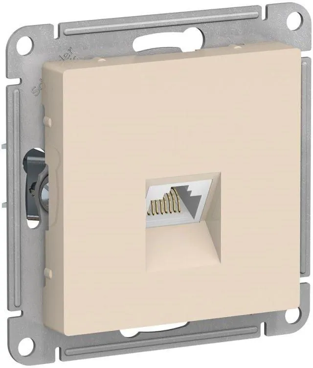 Розетка компьютерная 1-м AtlasDesign RJ45 кат.5E механизм беж. SE ATN000283