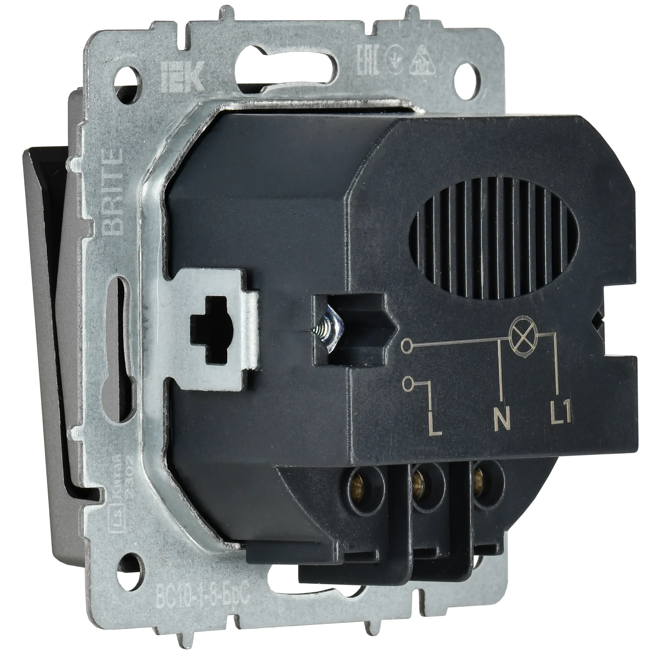 BRITE Выключатель карточный 30А ВС10-1-8-БрС сталь IEK - Фото 7