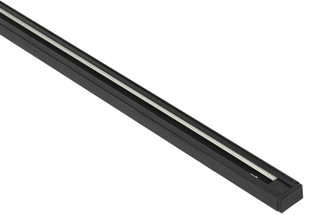 LIGHTING Шинопровод осветительный однофазный 1,5м черный в комплекте с токовводом и заглушкой IEK