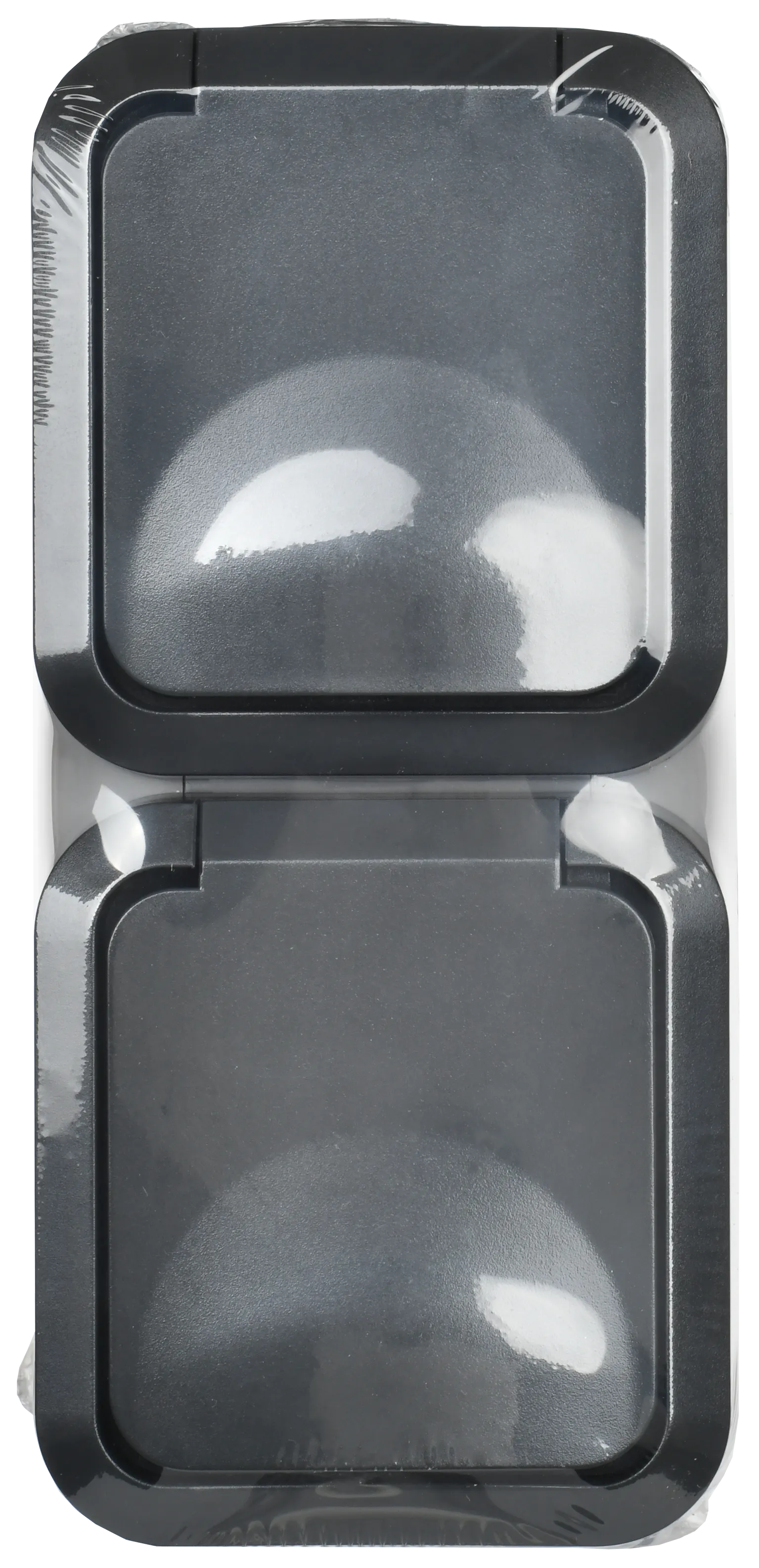 TORS Розетка 2-местная вертикальная 16А IP55 TS132 графит IEK - Фото 2