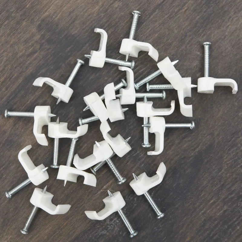 Крепеж кабеля плоский 8х3 мм, белый (20 шт/уп) REXANT - Фото 3