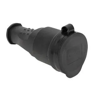 Роз. перенос. с защитной крышкой каучуковая 230В 2P+PE 16A IP44 EKF Марс RPS-012-16-230-44