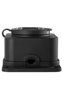 Розетка одноместная влагозащищенная 2P+PE 230V 16A IP54, каучук, черная