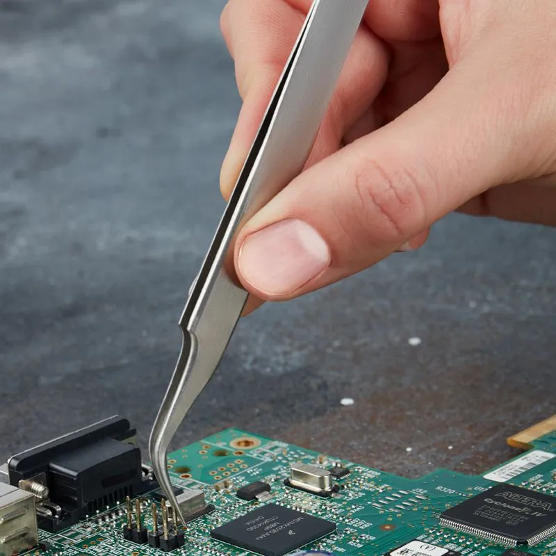 Пинцет изогнутый, узкий 125мм (блистер) REXANT - Фото 2