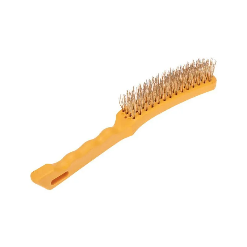 Щетка по металлу с пластиковой ручкой 4 ряд. 260 мм Kranz KR-91-1236