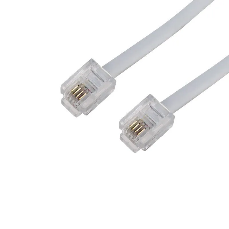 Удлинитель телефонный, плоский, RJ-11 (6P-4C), 15м, белый REXANT 18-3151