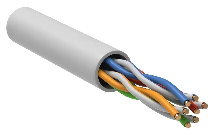 Витая пара U/UTP кат.5E 24AWG 4 пары PVC 1м серый (305м) РФ GENERICA BC1-C5E04-111-305-R-G