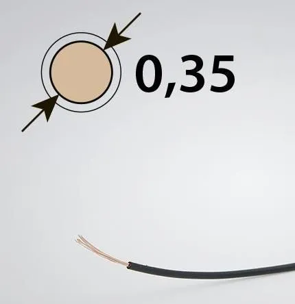 Провод ПГВА-0,35 чер (1500м) Автопровод А02059