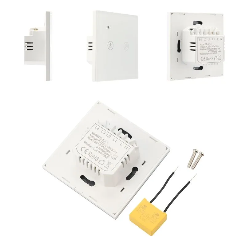 Умный Wi-Fi выключатель двухкнопочный белый SECURIC - Фото 3