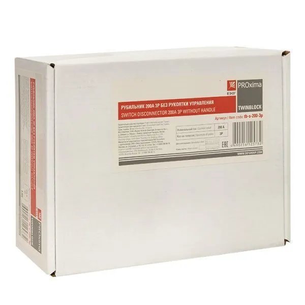 Рубильник 200A 3P без рукоятки управления TwinBlock EKF - Фото 6